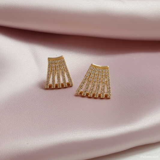 Golden Cascade Earrings